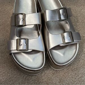 Stylish Platform Metallic Women's Sandals